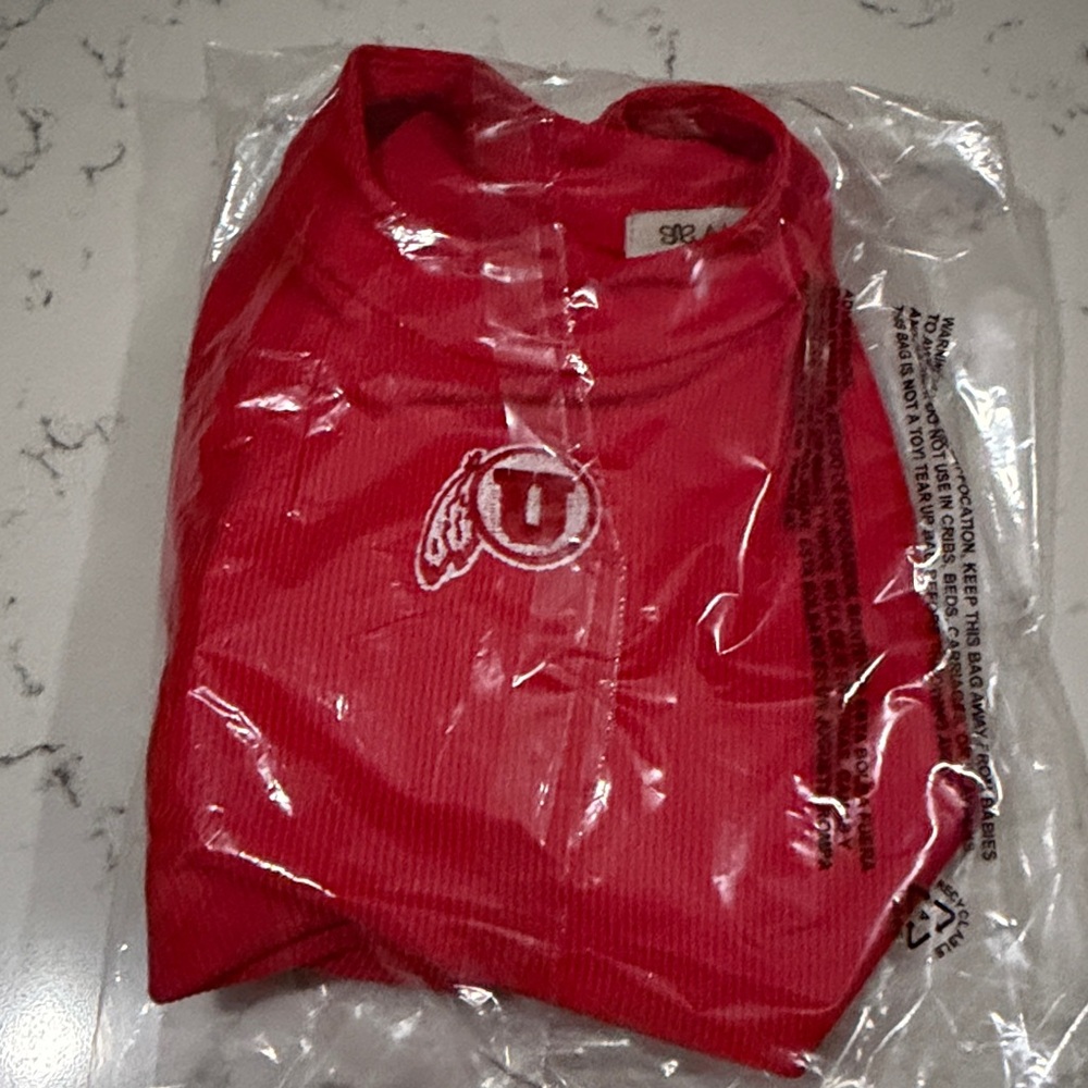 ALBION UTAH UNIVERSITY HIGH NECK TANK, RED CRIMSON NWT - Picture 9 of 9